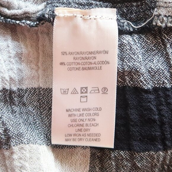 Anthropologie Maeve Buffalo Plaid Mini Dress / Kimono Tunic with Belt Tie Waist - Picture 14 of 16